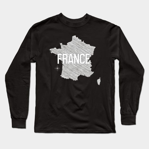 Country Wall Decor France Black and White Art Canvas Poster Prints Modern Style Painting Picture for Living Room Cafe Decor World Map Long Sleeve T-Shirt by Wall Decor